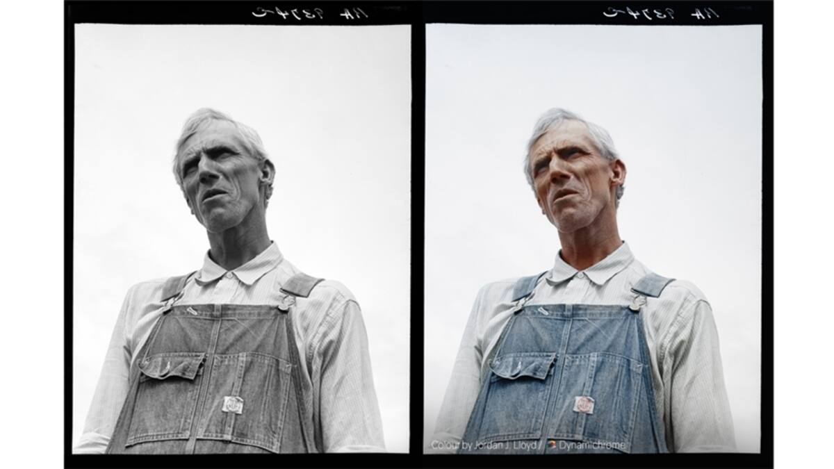 Pero pese al trabajo de investigación que se lleva a cabo, no siempre se puede asegurar la fidelidad histórica. Según Lloyd, el objetivo final es que el público al ver la imagen no se dé cuenta que esta fue tomada en blanco y negro. (Foto en blanco y negro tomada alrededor de 1860 / Foto en color: Jordan J. Lloyd / Dynamichrome).