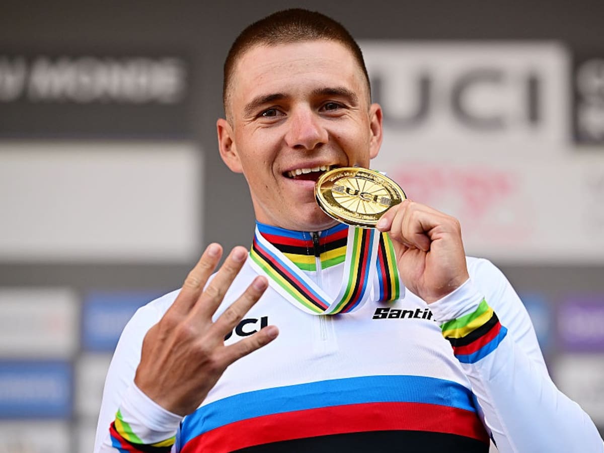 Evenepoel logró su cuarto título en el Mundial de ciclismo de contrarreloj: resultados de la prueba