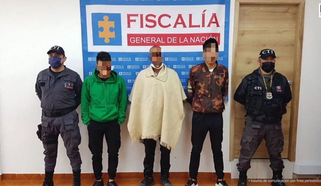 Presuntos agresores de una mujer en Ipiales 