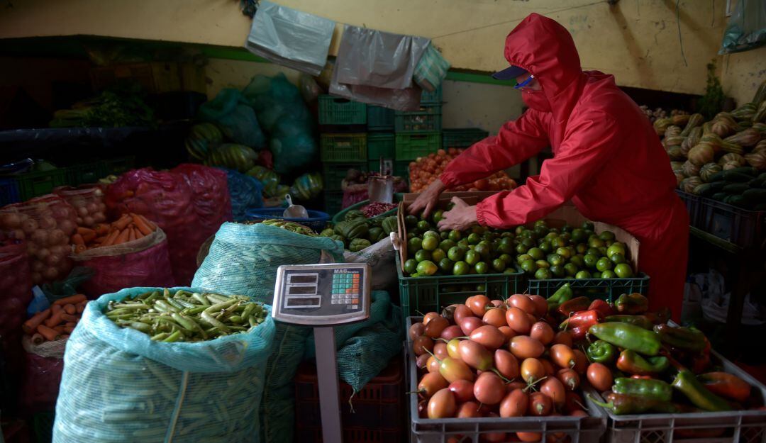 Alimentos en plaza de mercado.