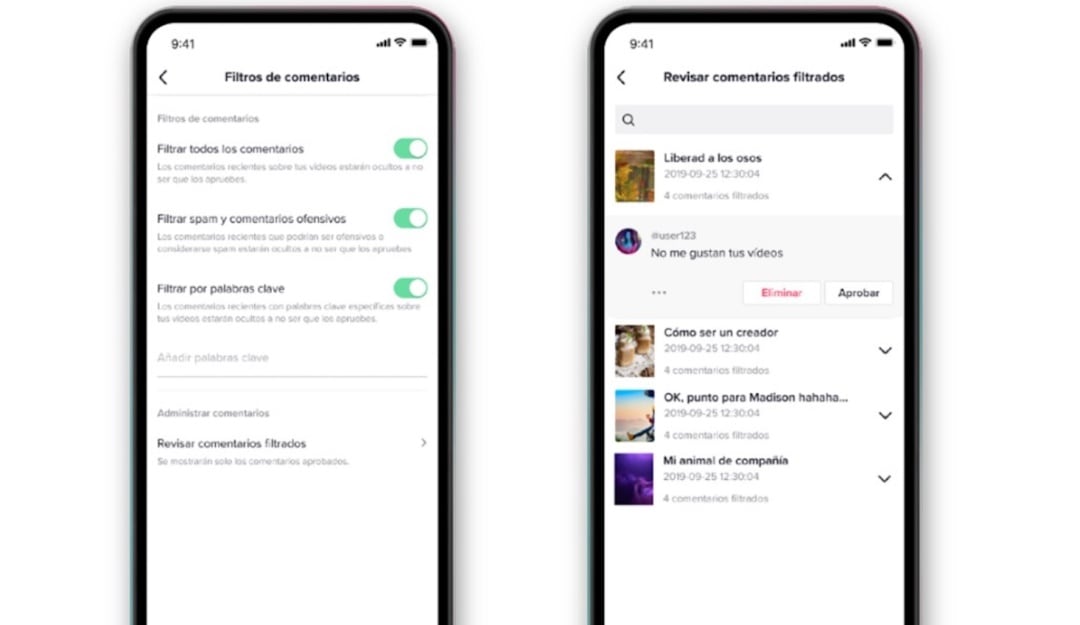 TikTok permitirá que usuarios filtren comentarios en sus publicaciones
