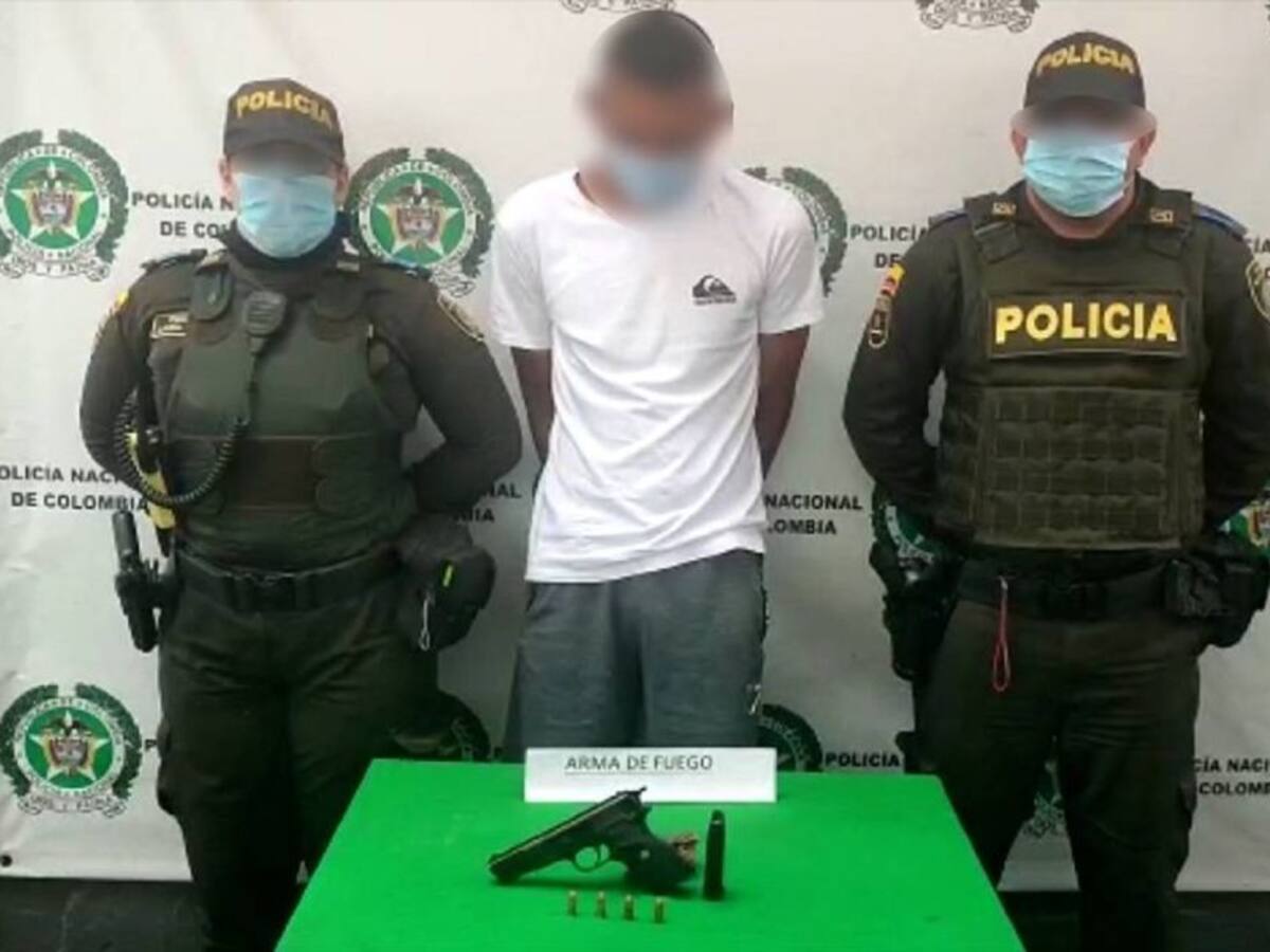 Cayó ‘El Ender’ con una pistola calibre nueve milímetros en Cartagena