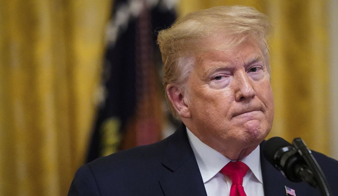 El expresidente Donald Trump durante sus últimos días de mandato.