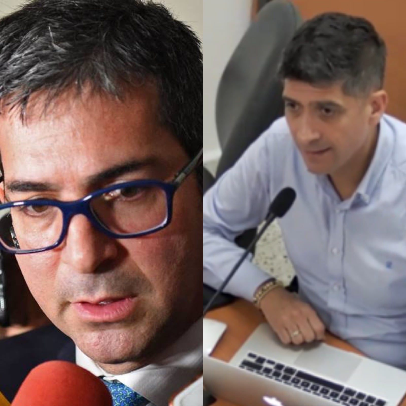 Izquierda: Fiscal Marcelo Pecci. Derecha: fiscal Mario Burgos Patiño