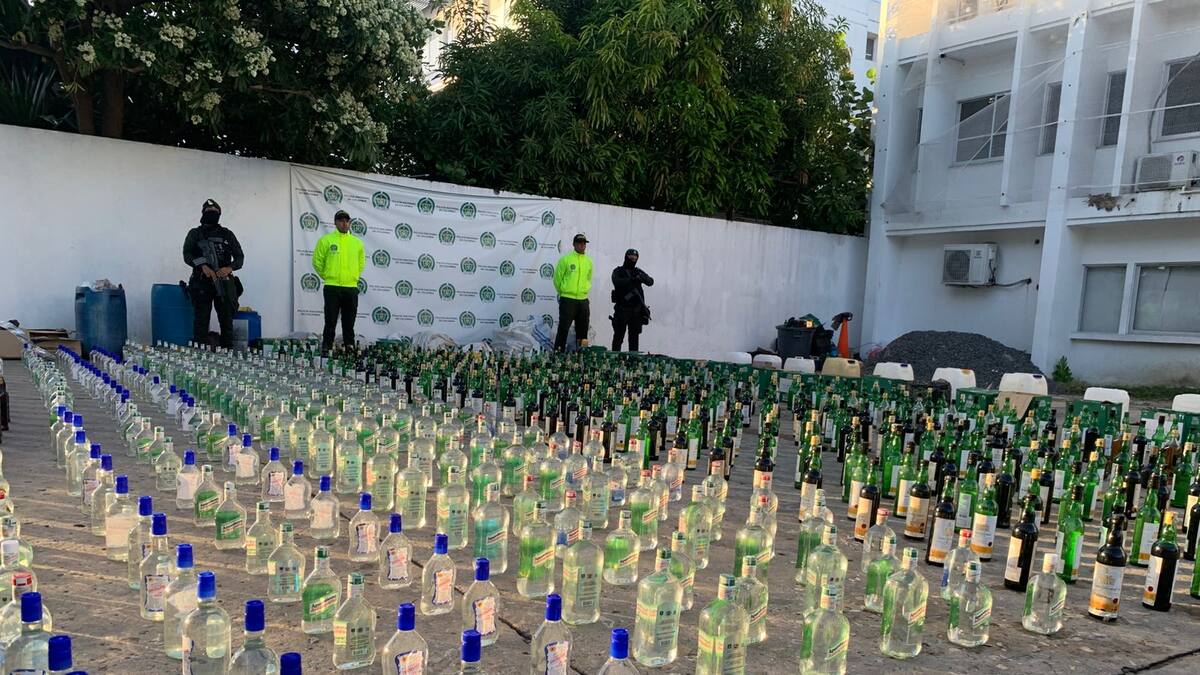 Incautan más de 1.000 botellas de licor adulteradas en Barranquilla