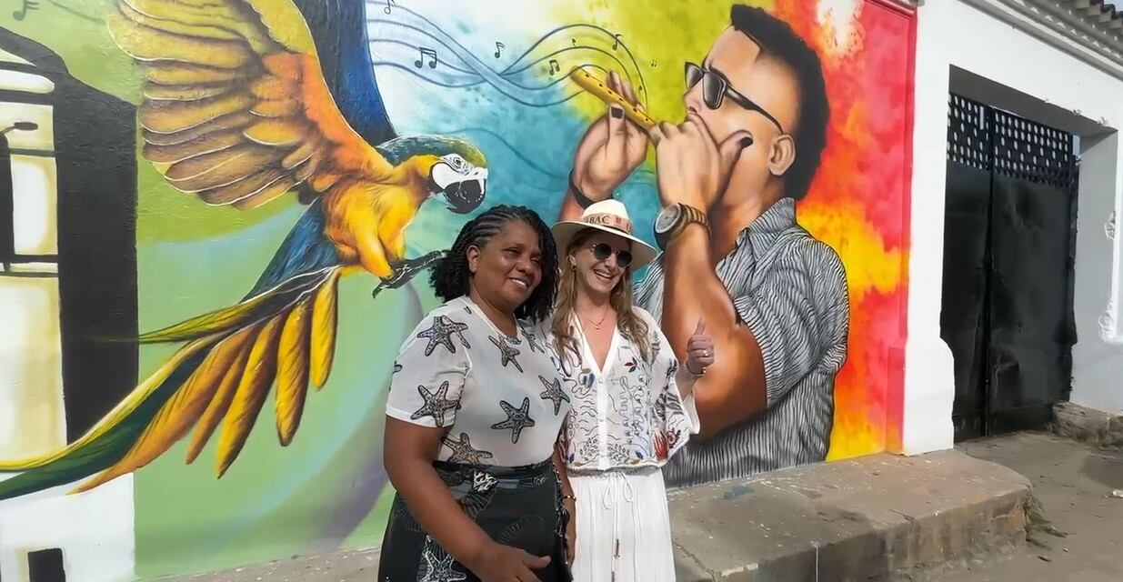 Mural hecho por talento Unibac, parte del paisaje momposino