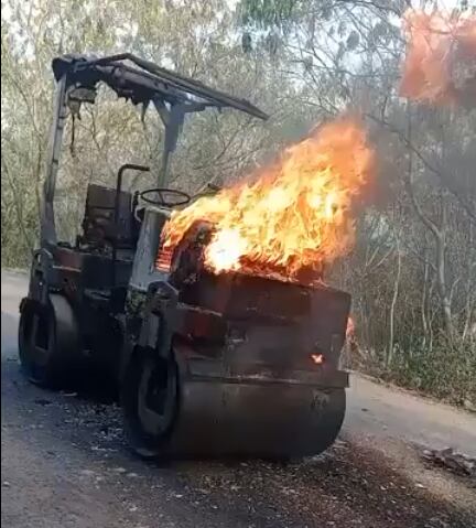 Secuestran a dos trabajadores e incineran maquinaria en zona rural de Cúcuta. Captura de video
