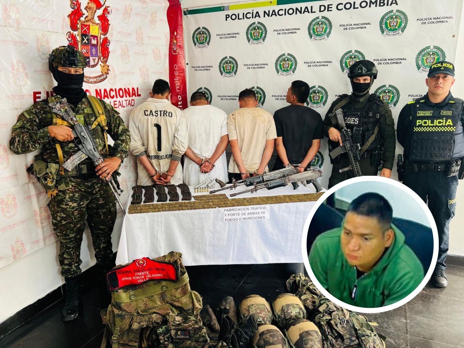 Alias 'el Indio' y otros presuntos cabecillas del Clan del Golfo