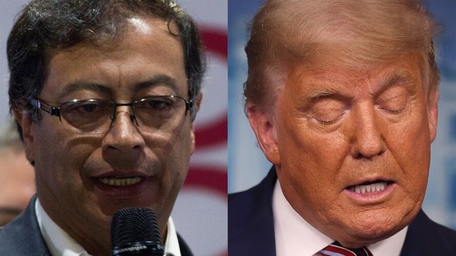 Gustavo Petro y Donald Trump.
