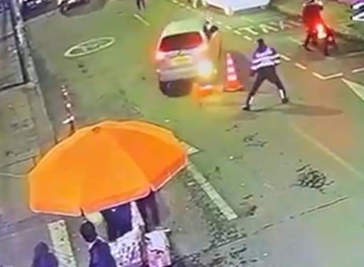 Fuga de vehículo en Pasto | Foto: Cortesía