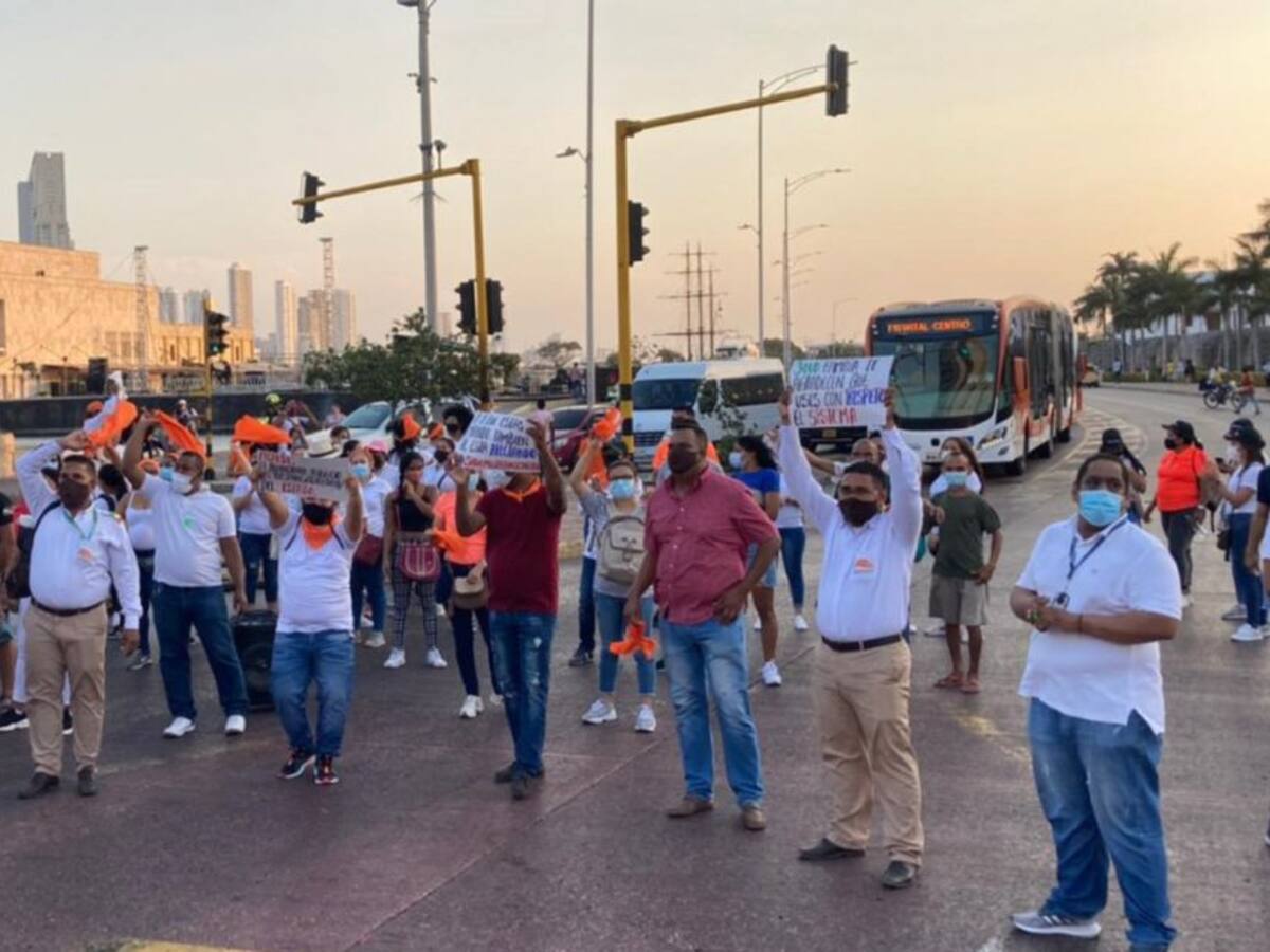 Trabajadores de concesionarios de Transcaribe pidieron ayudar al sistema