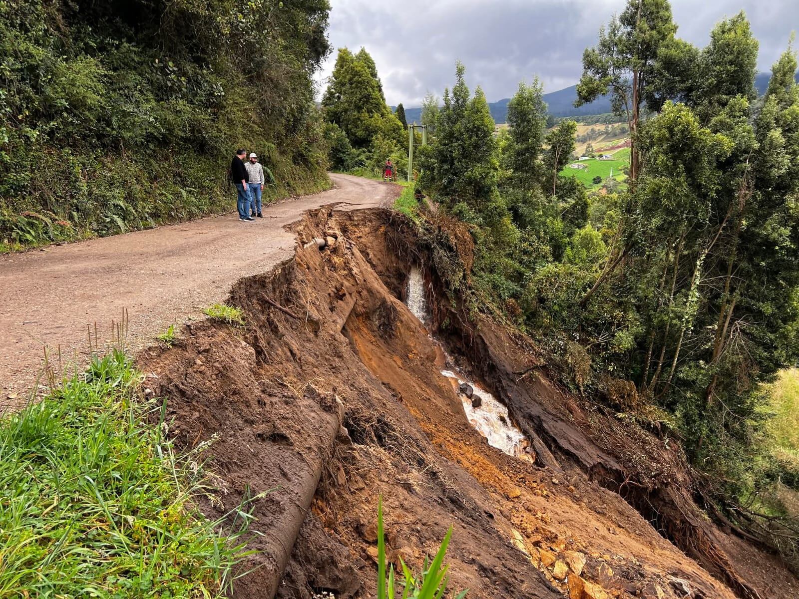 La emergencia se presentó en la vereda San José de Gacal del municipio de Ventaquemada, Boyacá / Foto: Alcaldía de Ventaquemada.