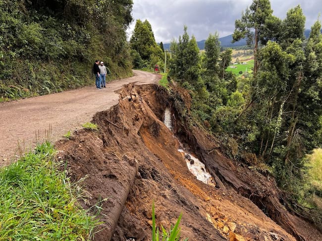 La emergencia se presentó en la vereda San José de Gacal del municipio de Ventaquemada, Boyacá / Foto: Alcaldía de Ventaquemada.