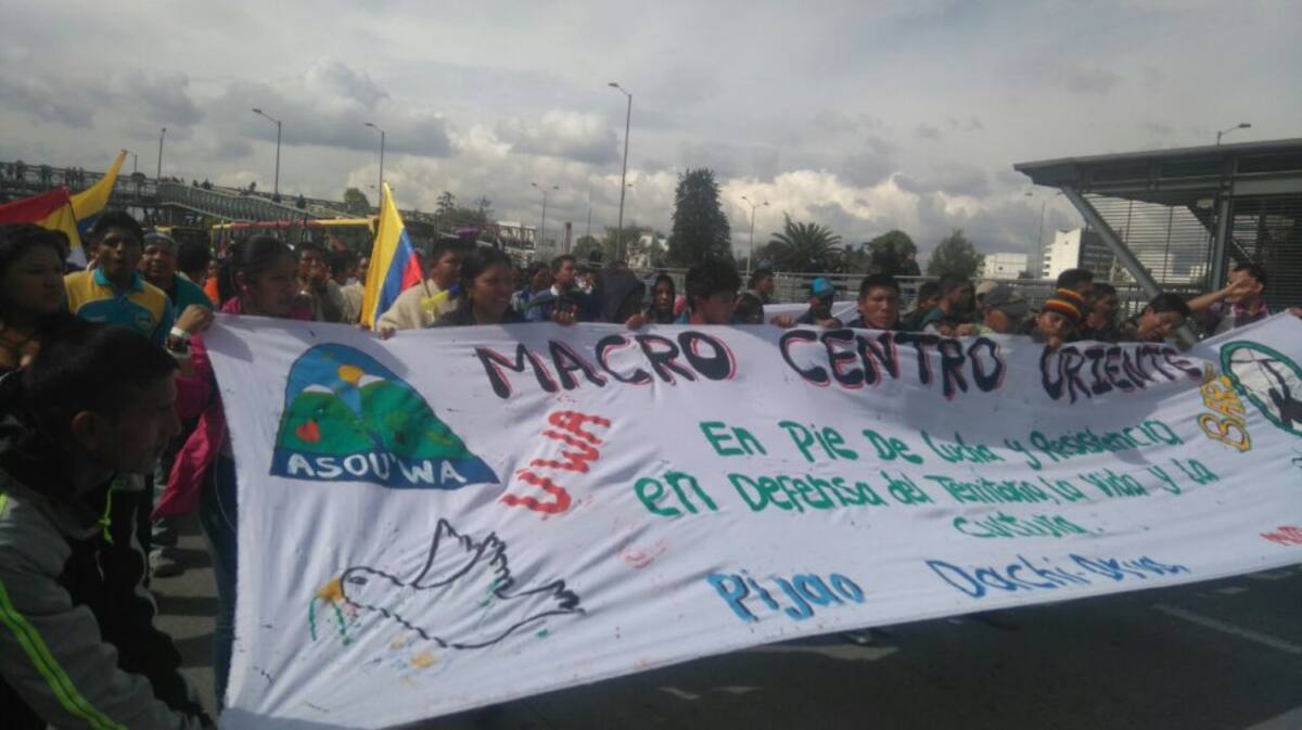 Hacen presencia en Bogotá para decirle al gobierno nacional y a las Farc, la necesidad de la implementación del acuerdo de paz.