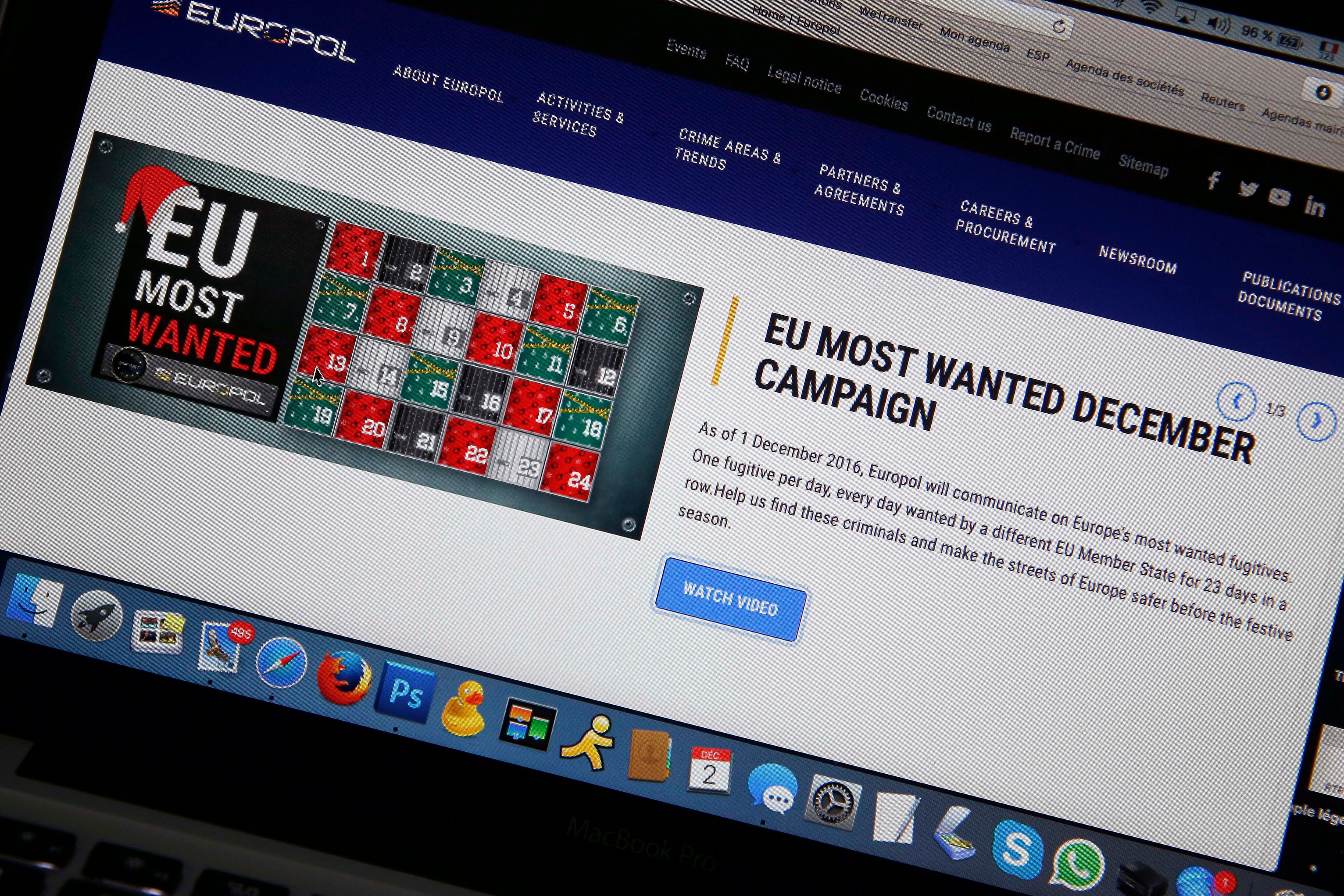 La campaña de la Europol para buscar fugitivos con ayuda de la ciudadanía inició en 2016.