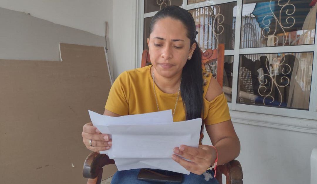 Heidy Payares, compañera sentimental del afectado 