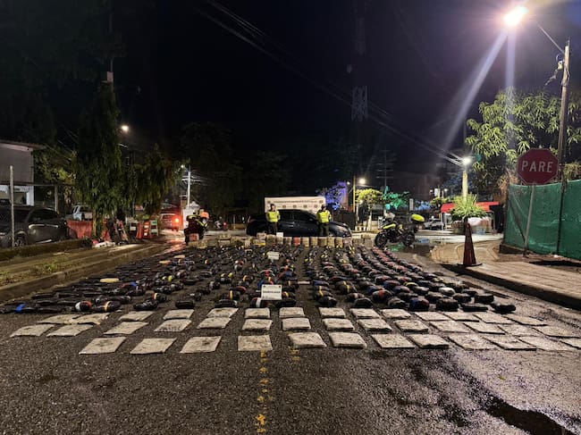 Incautación de marihuana en La Pintada, Antioquia. Foto Policía Antioquia.