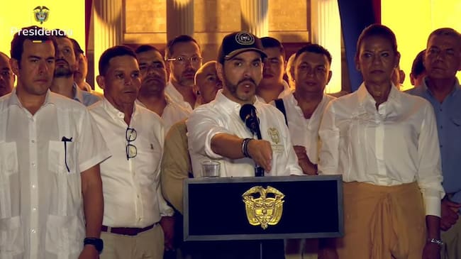 “Tienen fecha de expiración”: Abelardo de la Espriella a dos presuntos cabecillas del Clan del Golfo en Sucre. Foto: transmisión Presidencia de la República.