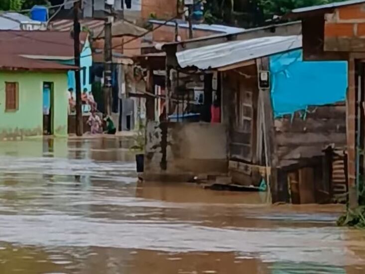 Más de 1.300 familias damnificadas tras inundaciones en Zaragoza, Antioquia. Foto: Cortesía.