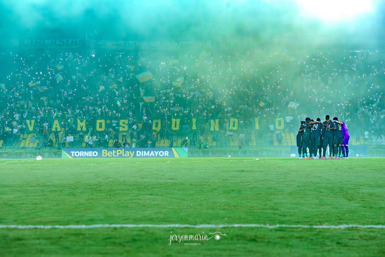 Con el Vamos Quindío los hinchas del Deportes Quindío se ilucionan con el anhelado ascenso a la primera división del fútbol colombiano. Foto: Cortesía Yerson Marín