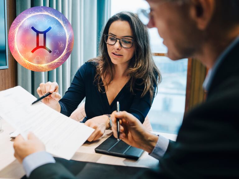 Imagen de referencia de abogados junto con el signo de géminis/ Getty Images