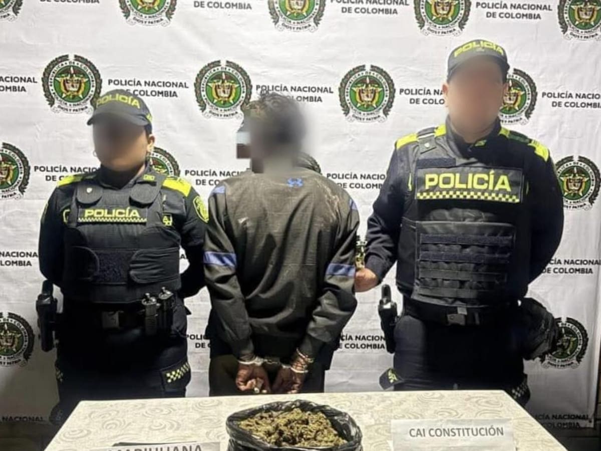 Policía sorprendió a alias ‘Manteco’ con 610 dosis de marihuana en Altos del Rosario, Bolívar