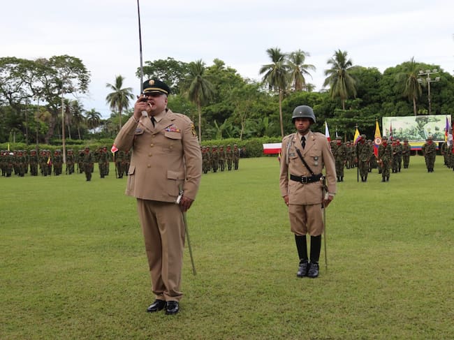 El coronel Carlos Giraldo Duque asumió el mando de la Décima Primera Brigada del Ejército Nacional. Foto: prensa Ejército.