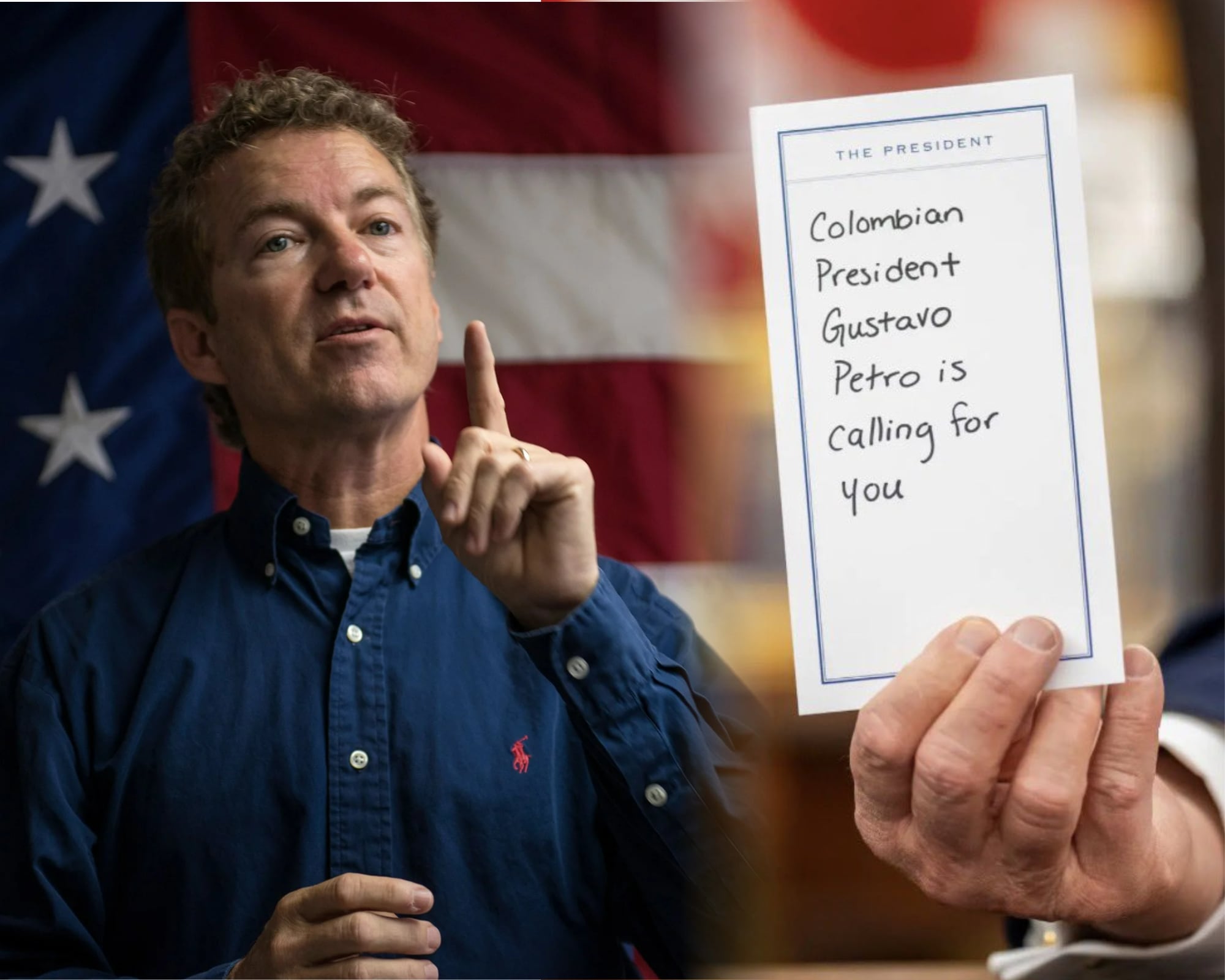 El presidente Gustavo Petro confirmó que el senador republicano fue clave en la llamada que redujo las tensiones con su homólogo estadounidense. 
(Foto:   Caracol Radio / Getty / Cortesía )