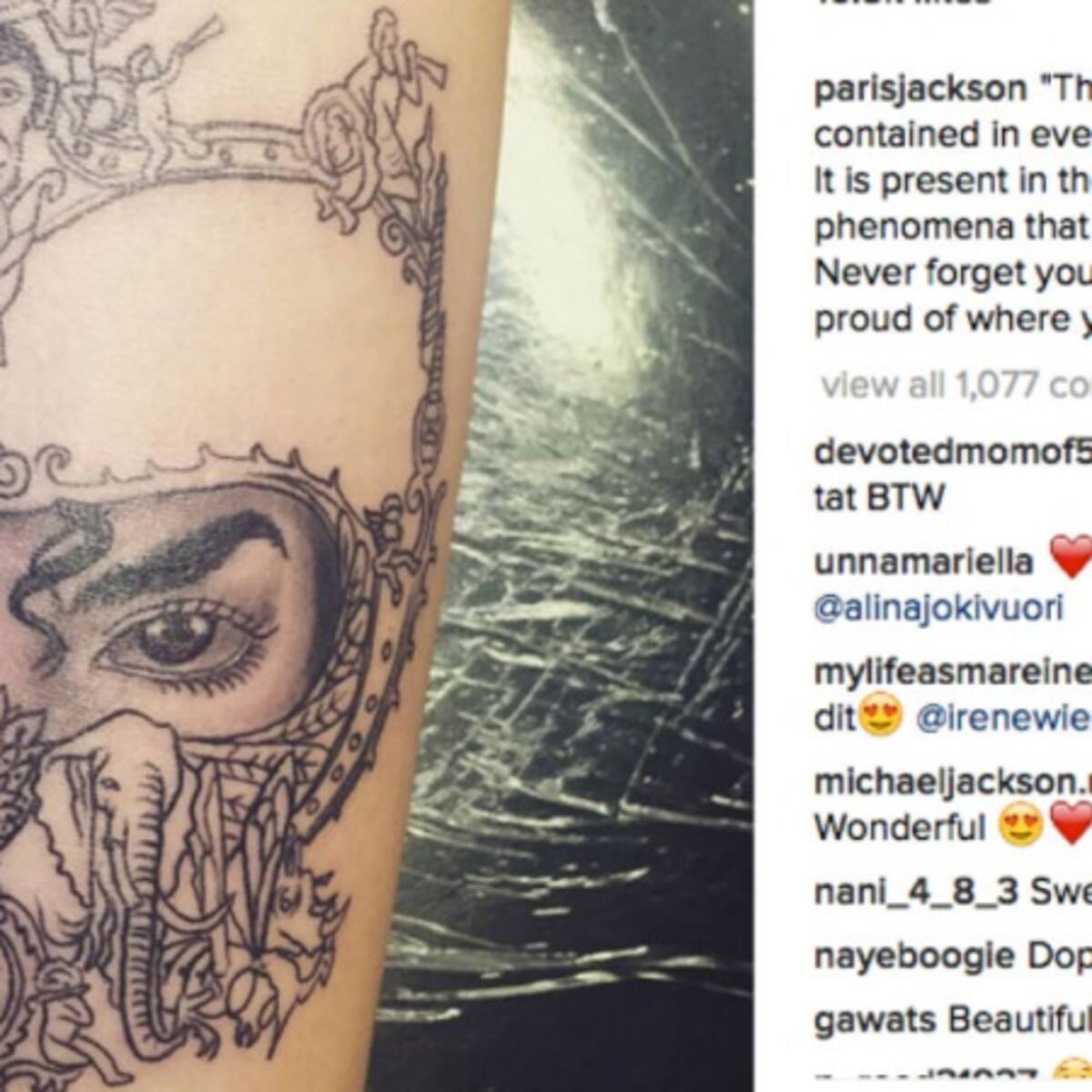 Paris Jackson se hace otro tatuaje en honor a su padre