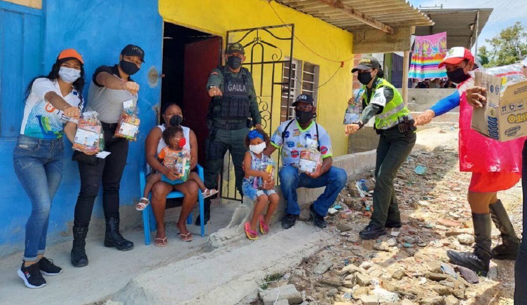 La actividad fue desarrollada en los barrios Palestina y el corregimiento de Pasacaballos