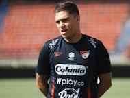 “Si en algún momento ofendí al hincha, le pido disculpas”: Quintero en su presentación oficial // Tomado de 'X' @DIM_Oficial
