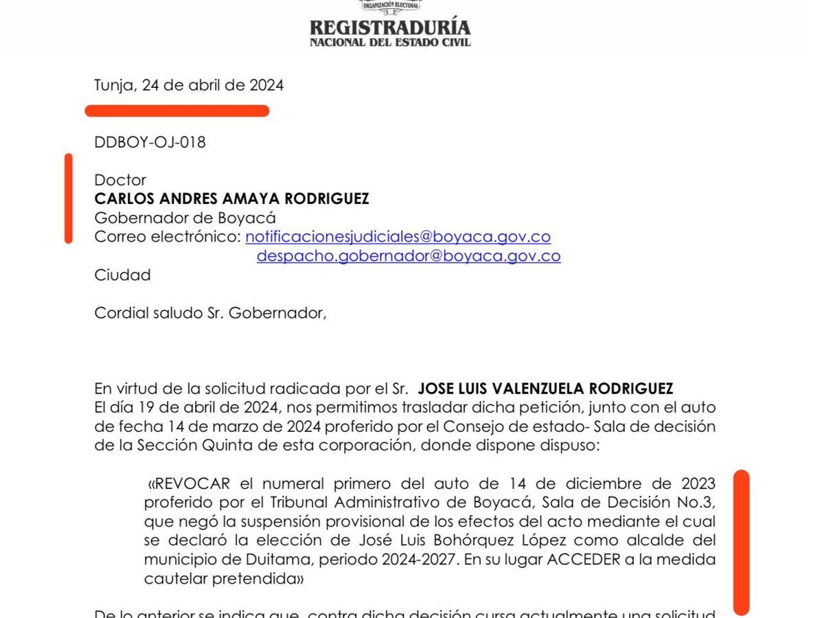 Así va el caso del alcalde de Duitama, José Luis Bohórquez