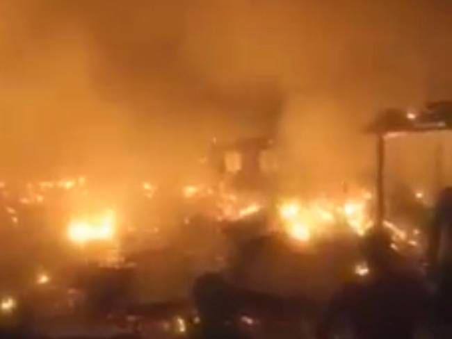 Incendio en barrio Las Palmas en Guapi,Cauca.