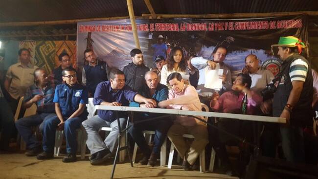 proceso de habilitación de la vía Panamericana. Foto: en Twitter: @MinAgricultura