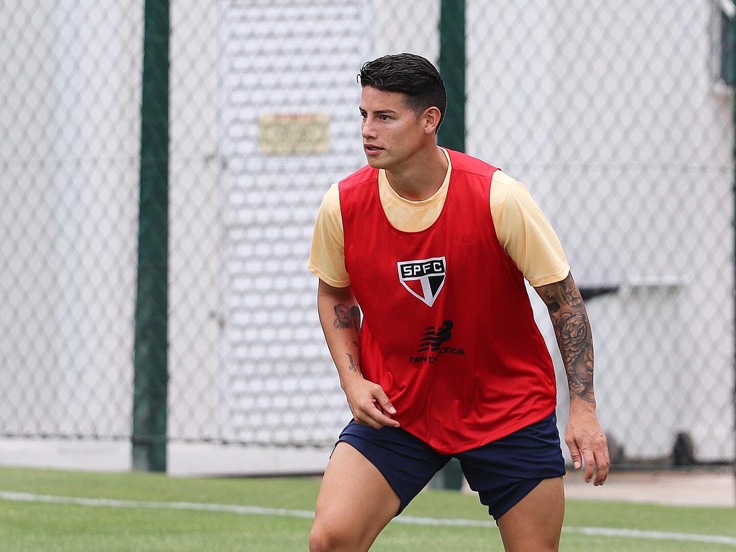 James Rodríguez durante la pretemporada con el Sao Paulo / Twitter: @SaoPauloFC.