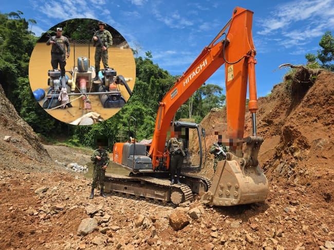 Minería ilegal en San Carlos- fotos Cuarta Brigada