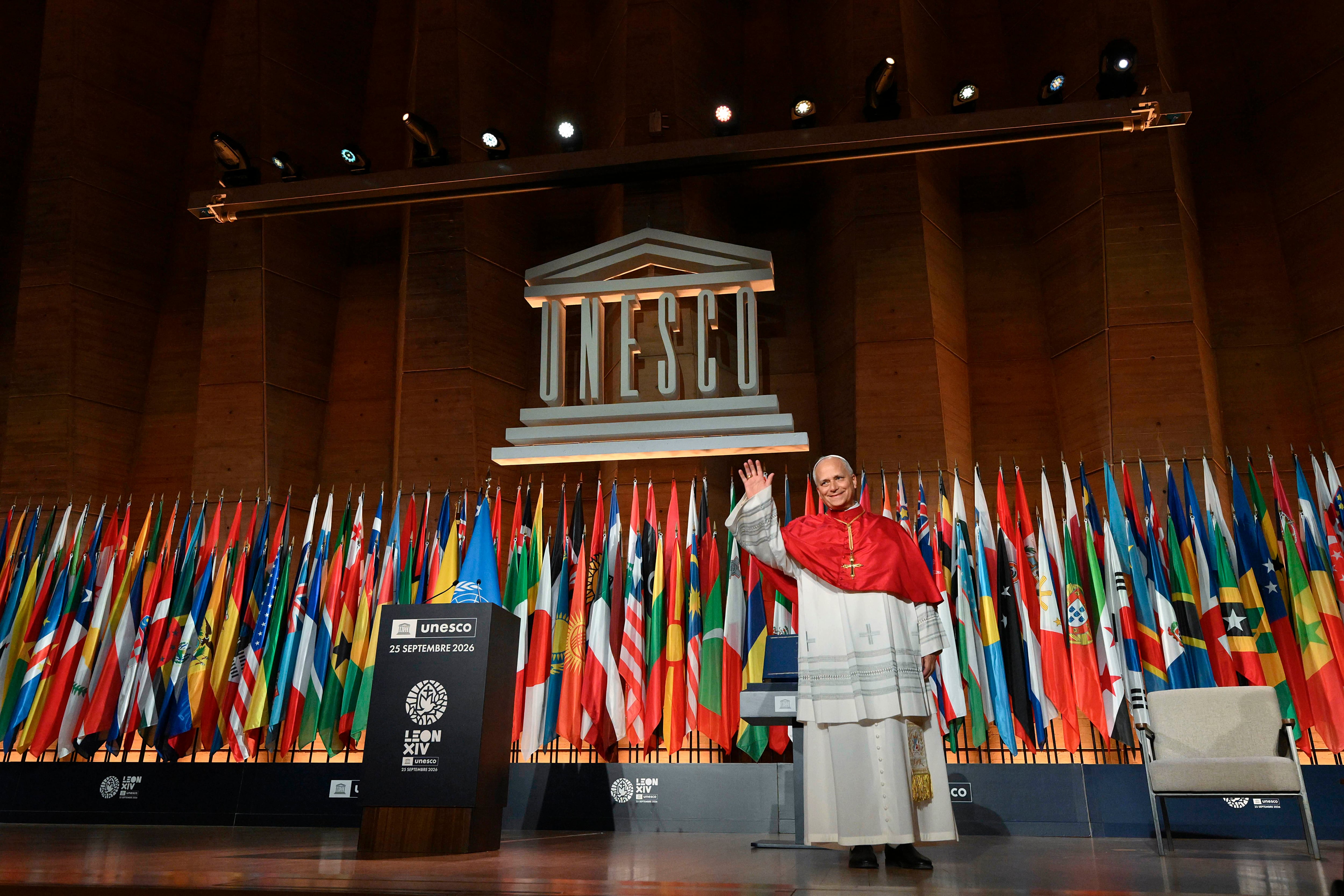 Papa León XIV en Francia. 25 de septiembre de 2026. Foto: Getty Images.