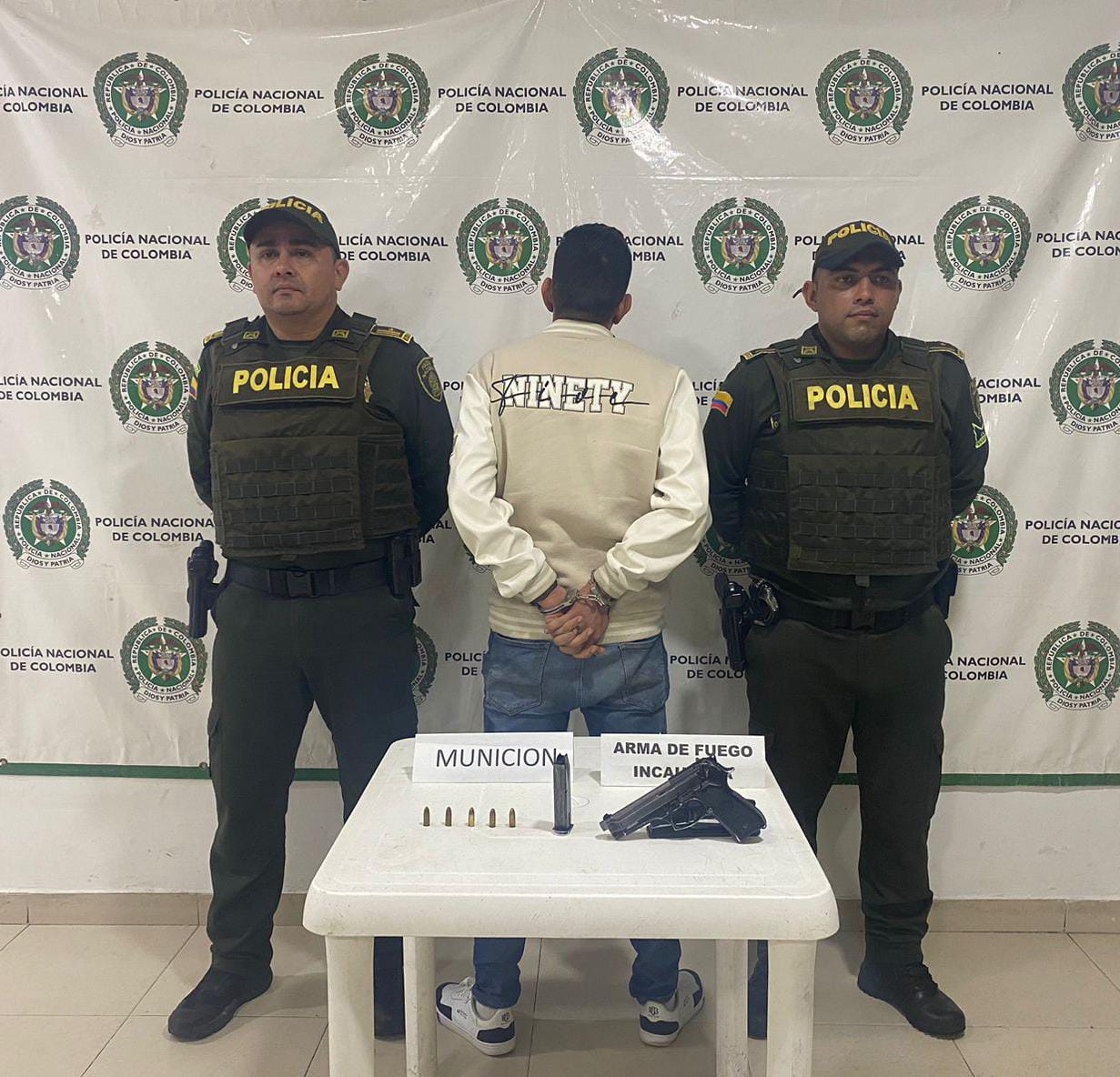 Portaba arma sin salvoconducto. Foto Policía Huila.