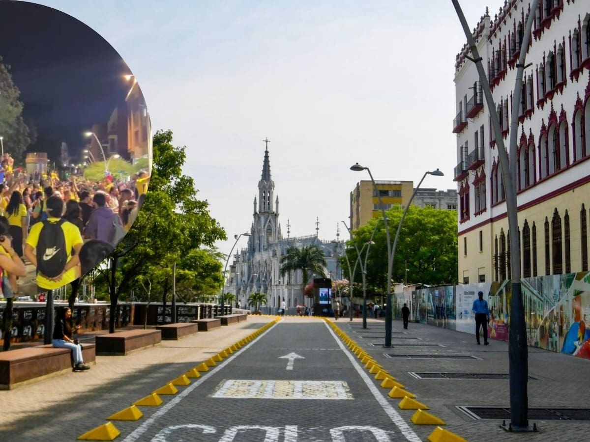 Pantalla gigante para ver la final de la Copa América en el Bulevar del Río en Cali