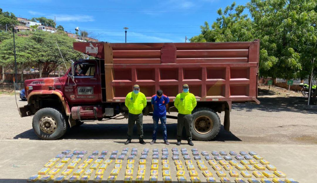 Hallan 127 kilos de cocaína en una volqueta en Norte de Santander