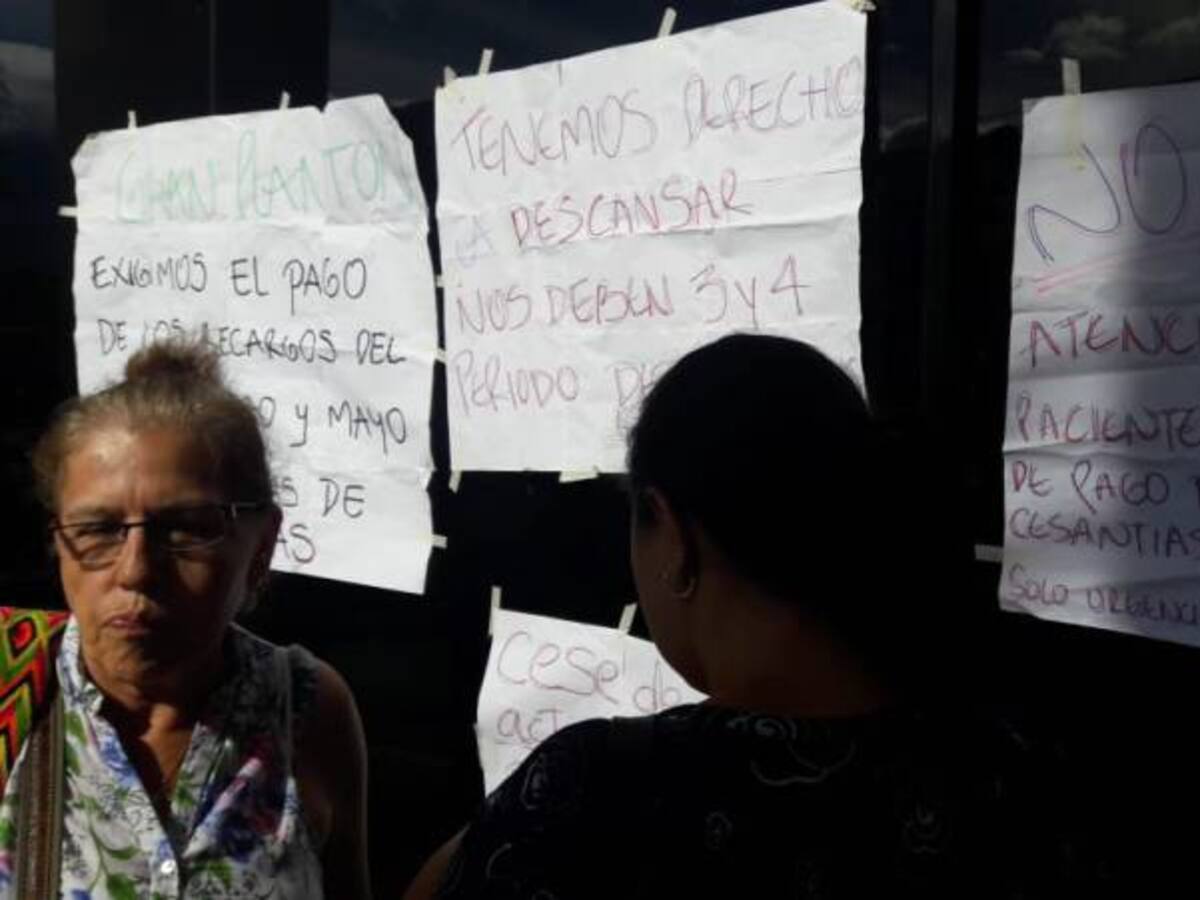En cese de actividades personal asistencial de Esimed por falta de pago