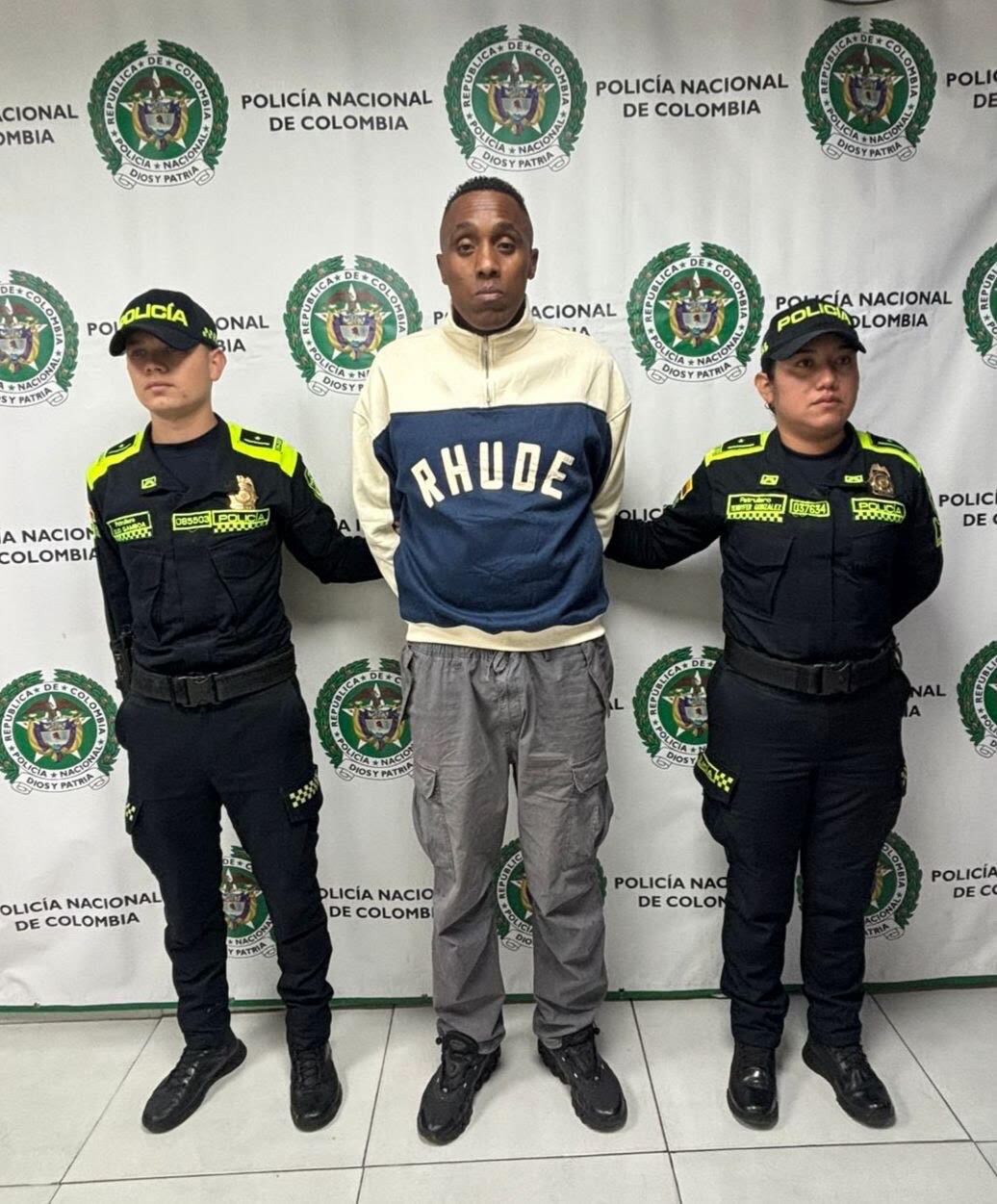 Capturado por agresión a una mujer. Foto: Policía Metropolitana de Bogotá 