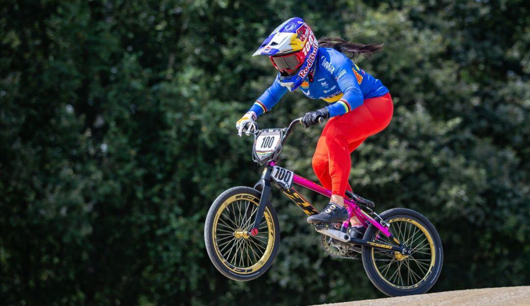 Mariana Pajón en el Campeonato Mundial de BMX