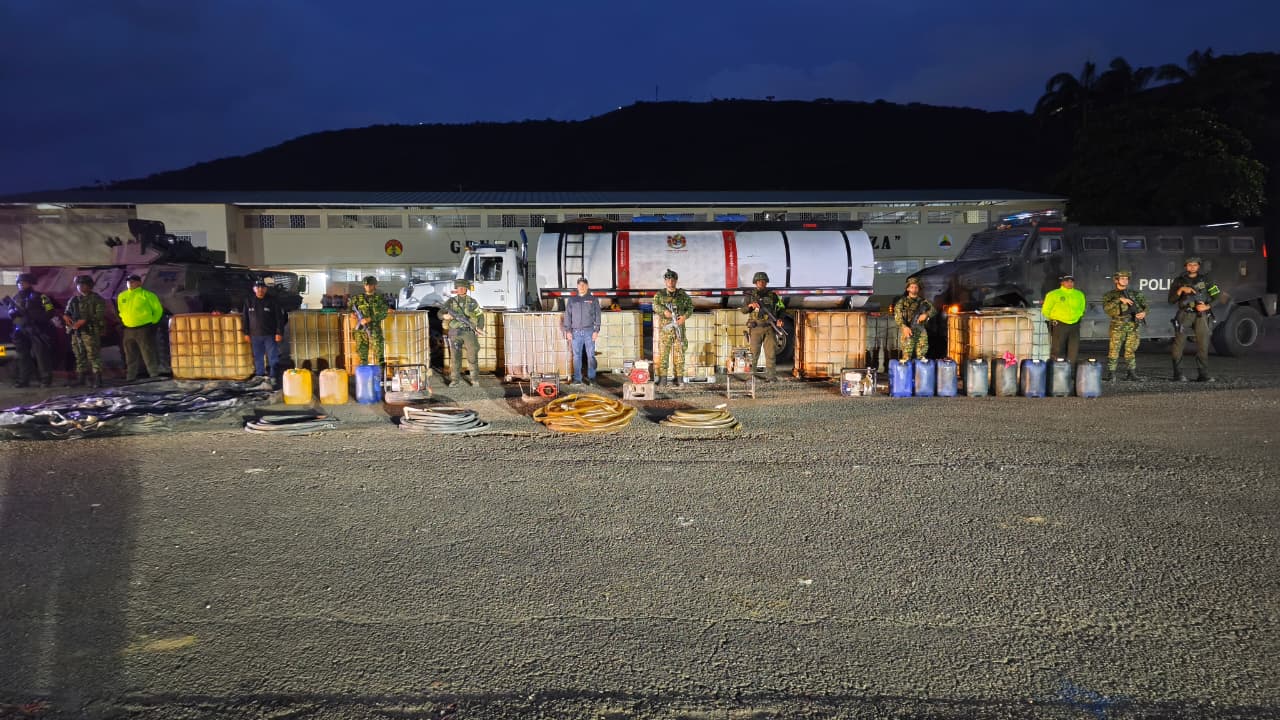 Golpe al robo de gasolina en el AMC / Foto Ejército Nacional