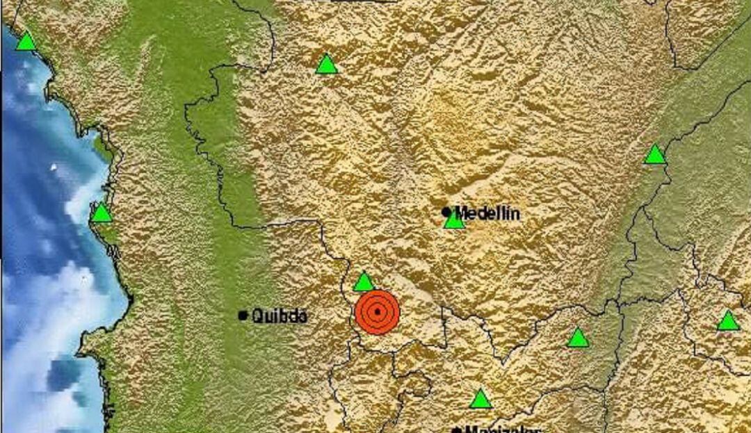 Sismo con epicentro en Betania, Antioquia