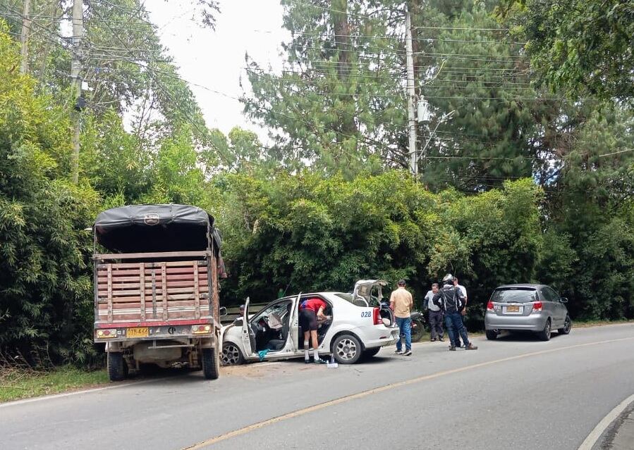 Choque en La Ceja- foto cortesía