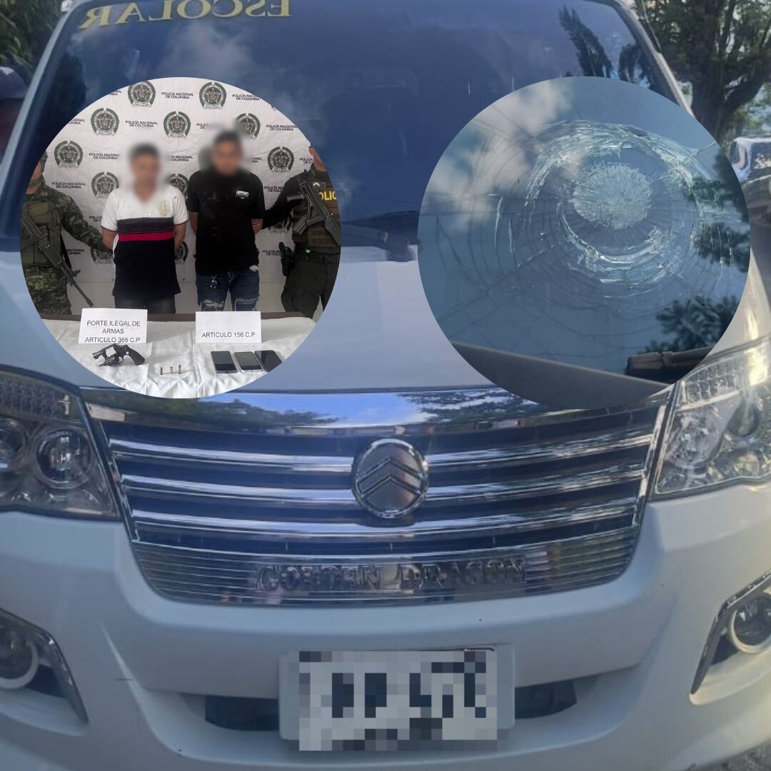 Van atacada y capturados por secuestro- foto cortesía