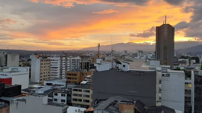 Centro de Armenia desde el edificio de Cámara de Comercio