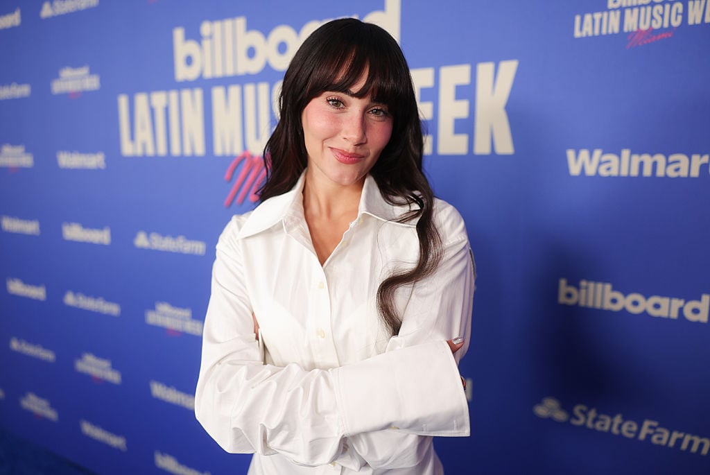 Aitana Ocaña Morales in the Talent Green Room during Billboard Latin Music Week Miami 2025 Day 2 panel at the Fillmore Miami Beach on October 21, 2025 in Miami Beach, Florida. (Photo by Christopher Polk/Billboard via Getty Images)