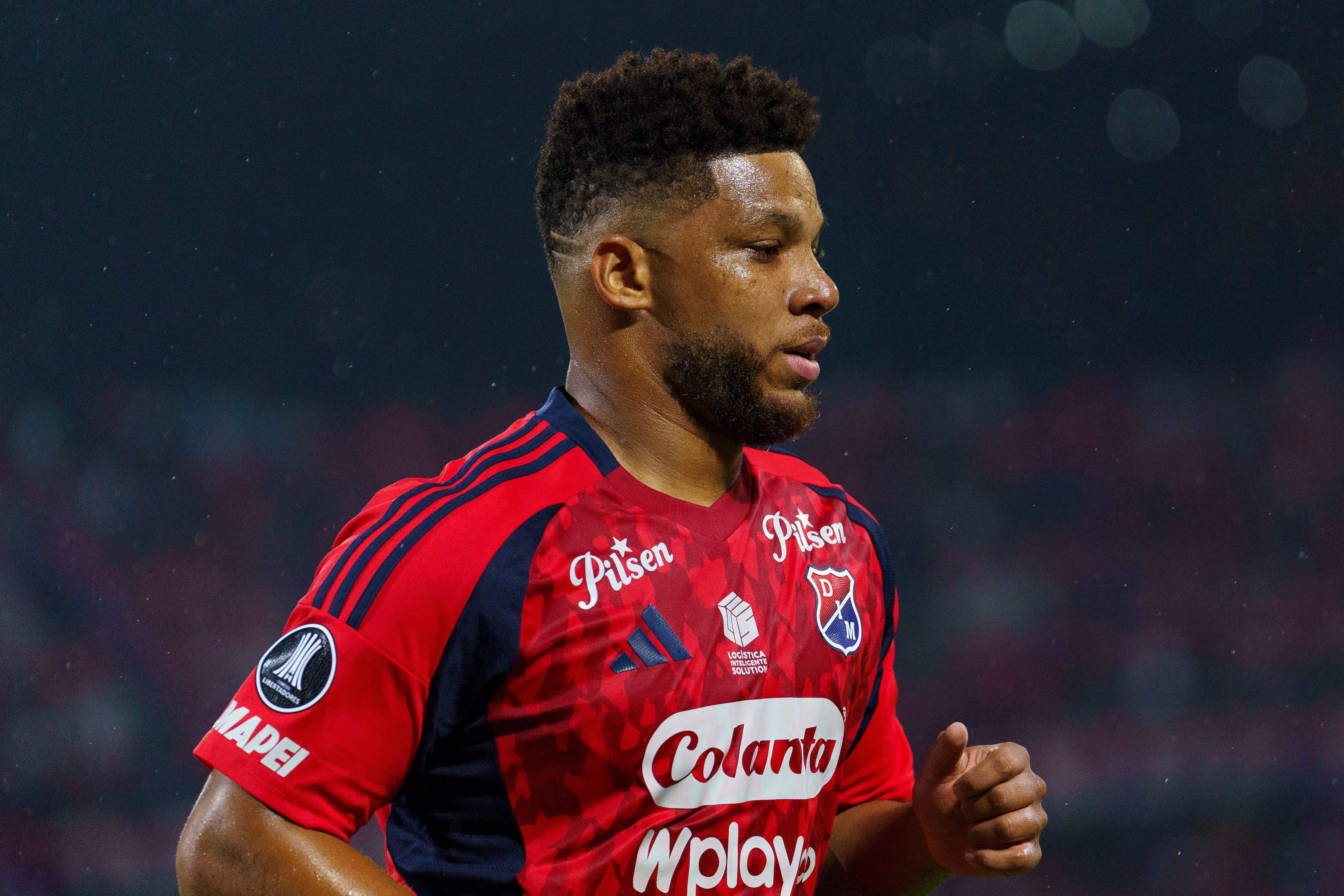 MEDELLIN, COLOMBIA - FEBRUARY 24: Frank Fabra of Independiente Medellin runs in the field during the Copa CONMEBOL Libertadores 2026 match between Independiente Medellin and Liverpool FC at Estadio Atanasio Girardot on February 24, 2026 in Medellin, Colombia. (Photo by Camila Ortega/Eurasia Sport Images/Getty Images)